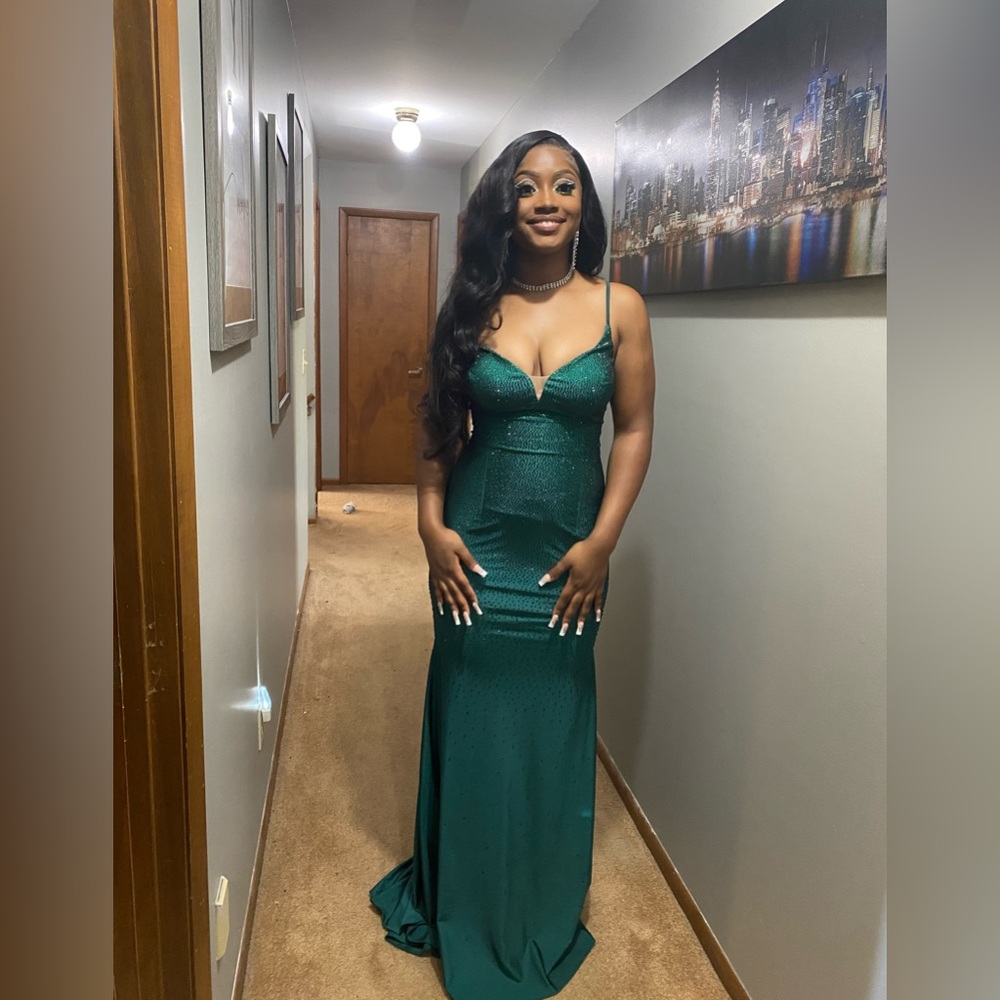 Emerald Green Cinderella Divine Dress in a Size 10
